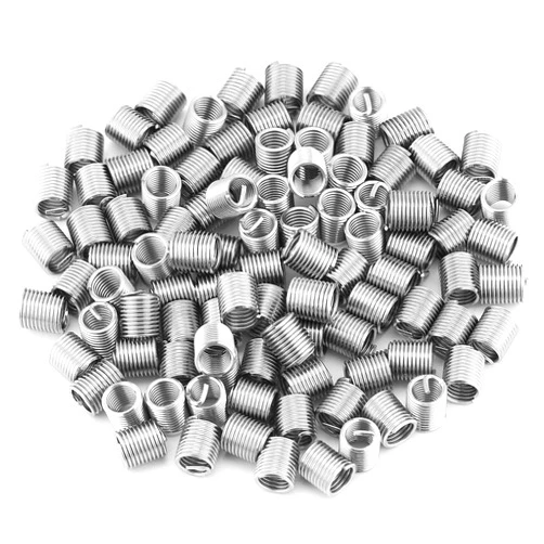 FTVOGUE 100pcs Stainless Steel SS304 Coiled Wire Helical Screw Thread Inserts M8 x 1.25 x 2D Length for Helical Repair