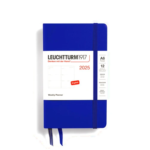 LEUCHTTURM1917 - Weekly Planner 2025, Hardcover, Pocket (A6), Ink (Jan 1 - Dec 31, 2025)