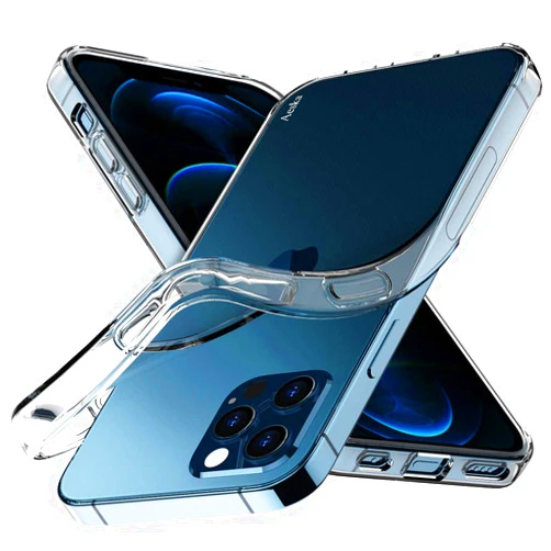 Aeska iPhone 12 Case, iPhone 12 Pro Case, Aeska Ultra [Slim Thin] Flexible Clear TPU [Scratch-Resistant] Gel Rubber Soft Skin Silicone Protective Case Cover for iPhone 12/iPhone 12 Pro 6.1'' (Clear)