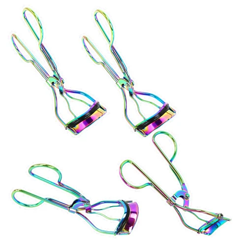 Iconikal Metal Eyelash Curler Set, Rainbow, 4-Pack