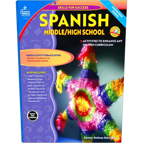By Cynthia Downs (Author) Carson Dellosa Skills for Success, Spanish Workbook for Middle School and High School Students, Learning Spanish Practice and Activity Book for Classroom or Homeschool Curriculum