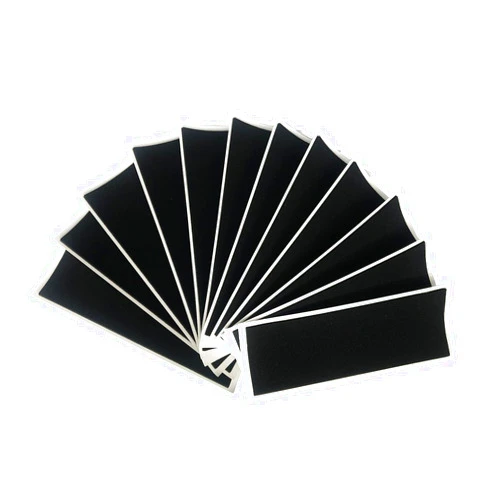 Haisalin 12PCS Fingerboard Grip Tape, Foam Grip Tape for Fingerboards，110mm x 38mm Black Wooden Fingerboard Skateboard Foam Grip Tape Stickers(12)
