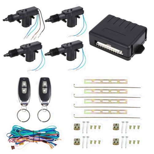 X AUTOHAUX 4 Doors Central Lock Locking System Car Keyless Entry Kit with Actuator - Only for 12V Vehicles