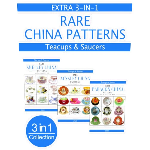 S. J. Seferi,F. A. Seferi Extra 3-in-1 Collection - Rare China Patterns For Paragon Aynsley Shelley: 3 Teacups & Saucers 2022 Online Sales Price Guides in 1 Book with prices from US$100 to US$2000