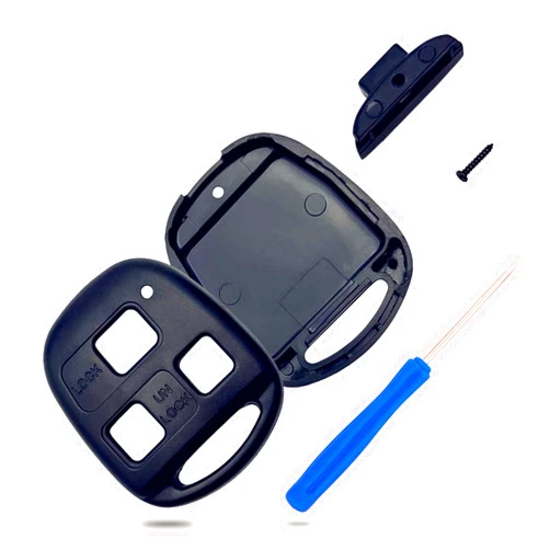 TALKMOON Cutting Not Required - Key Fob Case Replacement for Lexus ES GS GX is LS LX RX SC ES300 ES330 GX470 LX470 IS300 IS330 RX300 RX330 RX350 RX400h Remote Control Car Key Fob Cover Shell (Black)