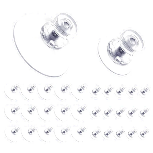 Teenyyou 30 Packs Mini Suction Cups Bulk 25mm/40mm Suction Pads with Screws Clear PVC Sucker Pads Strong Adhesive Suction Hook Holder for Bathroom Wall Window Car Shade License Plates