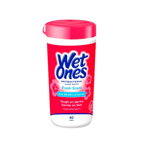 Wet Ones Antibacterial Hand Wipes, Fresh Scent Wipes | Antibacterial Wipes, Hand Sanitizer Wipes, Wet Ones Wipes, 40 ct. Canister