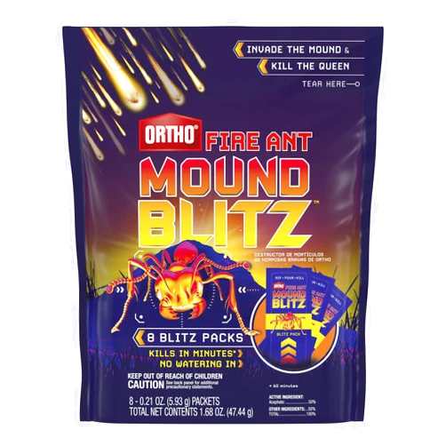 Ortho Fire Ant Mound Blitz - Fire Ant Killer (8 Pre-Measured Packs Per Bag) Mound Treatment Fire Ant Mound Blitz
