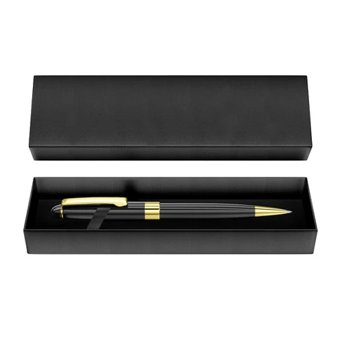 TechMark Ballpoint/Rollerball Pen- Rotating Retractable Tip, Black Ink, Elegant Gift Box for Men & Women (Christmas/Birthday/Graduation Gift)