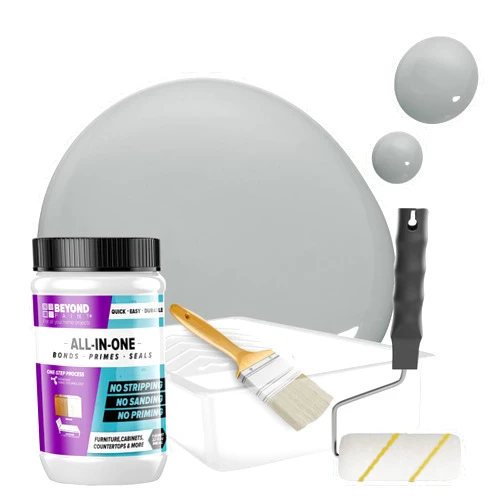 BEYOND PAINT Furniture, Cabinets and More All-in-One Refinishing Kit/Color- Soft Gray