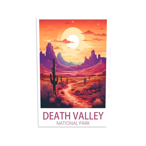 CXHNOGX Death Valley National Park California Vintage Travel Posters Wall Art Picture Print Canvas Art Poster Modern Family Bedroom Decor Posters 08x12inch(20x30cm)