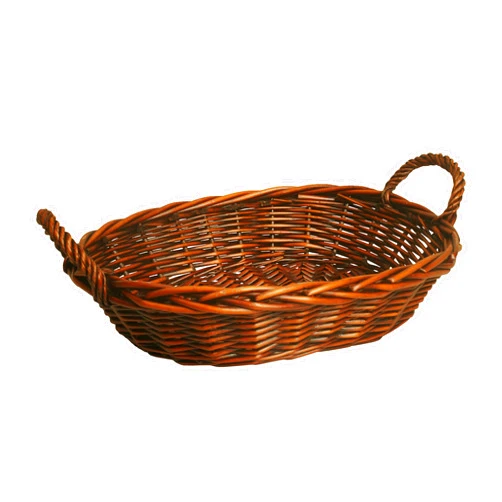 Wald Imports 6600 Oval Willow Basket with Dark Brown Finish 14