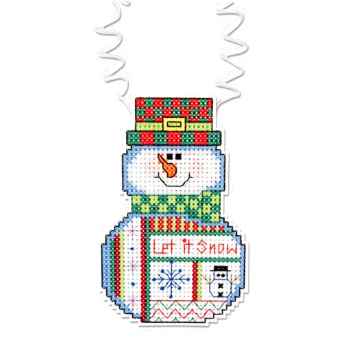 Janlynn Holiday Wizzers Cross Stitch Kit Snowman Let It Snow, 3