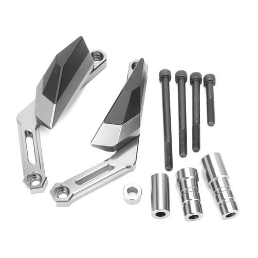 GZYF Motorcycle CNC Frame Slider Guard Pad Engine Falling Crash Protector for Yamaha MT-09/FZ-09 2013-2018, Titanium