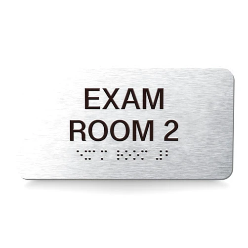 EliteSign Exam Room Signs with Raised Text & Grade 2 Braille –, ADA Compliant, 7 Variants (EXAM, EXAM 1-6), Easy Install with Double-Sided Tape, Office & Medical Sign (7.8”W x 4”H)