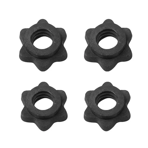 Tookie 4pcs Spinlock Collars, 1 inch Dumbbell Hex Nut Barbell Spin-Lock Collars Screw Clamps for All 1 Inch Standard Weight Lifting Barbells or Dumbbell Bars(Black)