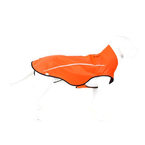 Mile High Life | Dog Raincoat | Adjustable Water Proof Pet Clothes | Lightweight Rain Jacket with Reflective Strip | Easy Step in Closure,New Orange,XX-Small