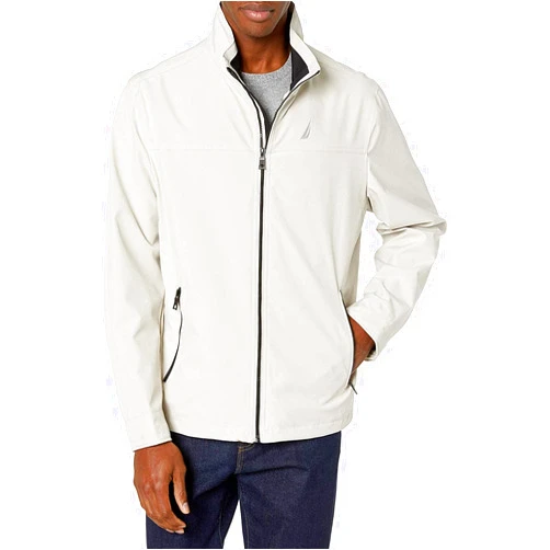 Nautica Men's Lightweight Stretch Golf Jacket (Stone, X-Large)