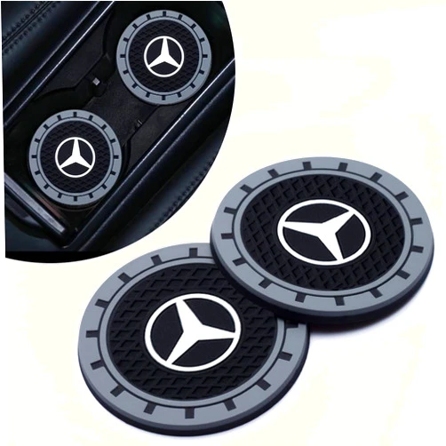 XTUPO for Mercedes Benz Car Cup Holder Coaster, Auto Cup Holder Insert Coaster Compatible with Mercedes Benz C E S M Serie CLK GLK GL AB AMG GLS GLE AMG, 2PCS