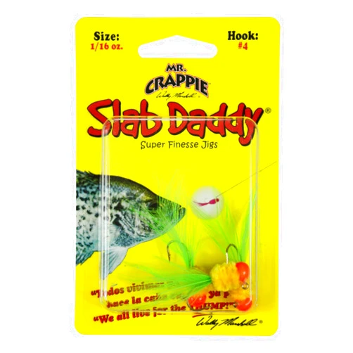 Blakemore TTI Fishing Co Mr Crappie Slab Daddy Hook-Pack of 3 (Orange/Yellow/Lime, 1/8 Ounce)