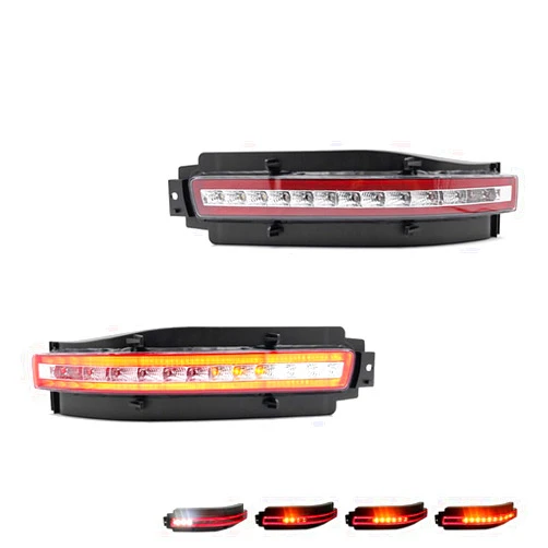 TurningMax 4 in1 For 2003 2004 2005 2006 2007 2008 2009 Nissan 350Z Brake Backup Reverse Fog Tail Lights Sequential Turn Signal Lamps Red Lens