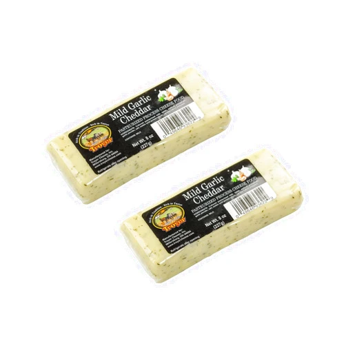 Troyer Cheese Inc Garlic Cheddar Cheese 8oz 2pk