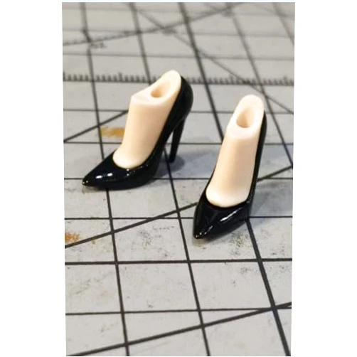 Diyitoy 1/12 Scale Black High Heels Model for 6'' Figure