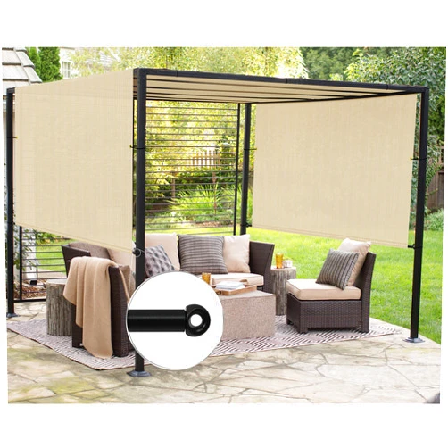 Patio Paradise 9' x 16' Pergola Canopy Replacement Cover Shade Cloth with Grommets Weighted Rods Outdoor Sun Shade Screen UV Block for Gazebo Backyard Deck Porch Balcony, Beige