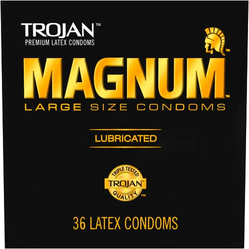 TROJAN Magnum Lubricated Large Condoms, Comfortable and Smooth Lubricated Condoms for Men, America’s Number One Condom, 36 Count Pack