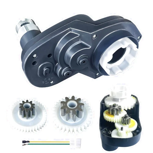 JRRXM 24V High Power Gearbox for Power Wheels, High Torque 24 Volt Motor 30000RPM with Gear Box for Kids Ride On Car Parts,Four-Stage Gear Enhance 0ff-Road Climbing Ability