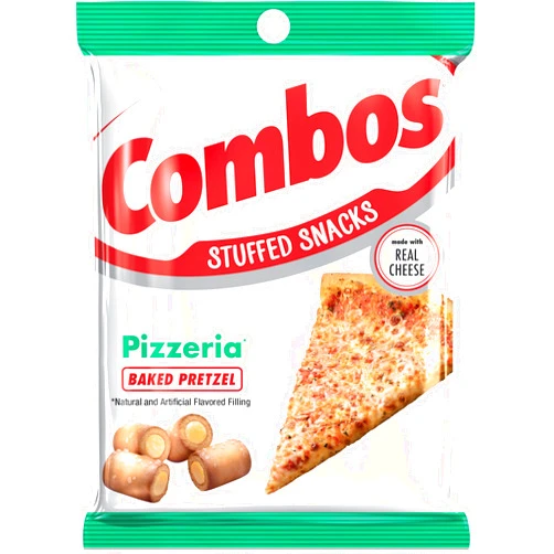 Continental Concession Supplies Inc Combos Baked Snacks Pizzeria Filled Pretzels 6.3 Oz. Pegged - Case of: 12