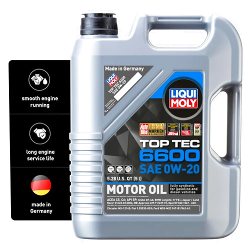 Liqui Moly Top Tec 6600 SAE 0W-20 | Fully synthetic engine oil | 5 Liter | SKU: 22046