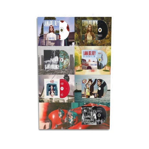 FOUROGPRINT Lana Del Rey Album Cover & CD Artwork Compilation Print Posters Aesthetic Canvas Posters Room Bedroom Decorative Decor Wall Art Office Home Decor 08x12inch(20x30cm) Unframe-style