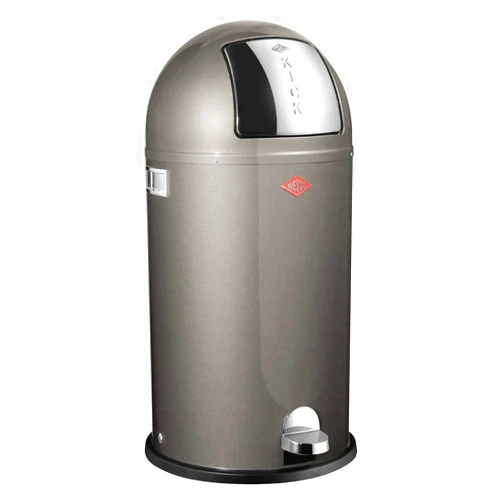 WESCO Kickboy Powder Coated Steel Waste Bin, 40 litre, Graphite