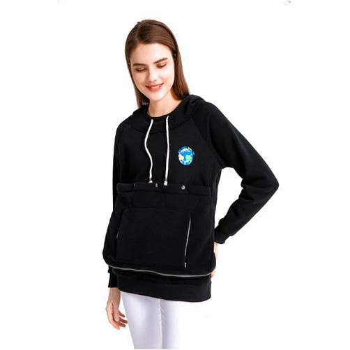 ALYC Cat Dog Carrier Hoodie Large Pet Pouch Sweatshirt Puppy Kitten Holder Pullover Top Kangaroo Hoodies for Women