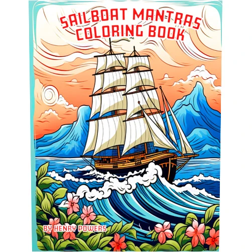Henry Powers SAILBOAT MANTRAS COLORING BOOK: 50 images on One Sided Pages for Adults and Children