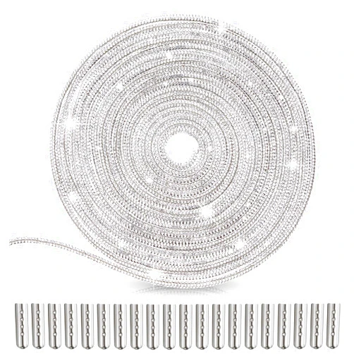 MTLEE Rhinestone Shoe Laces Bling Shoe Laces Rhinestone Diamond Hoodie String Glitter Cords for Sneakers with Aglets