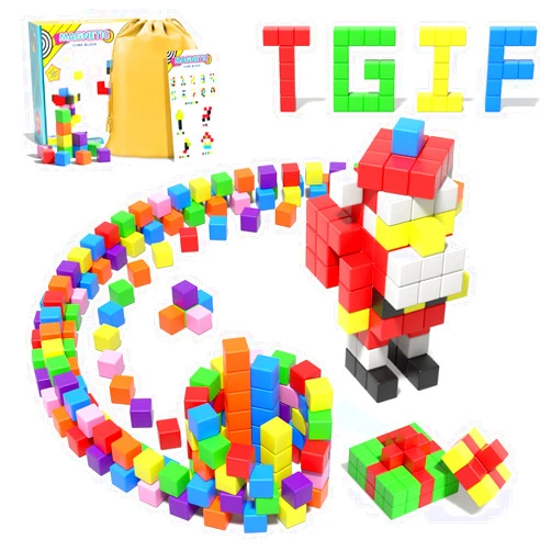 Veneibe 72pcs Magnetic Building Blocks for Toddlers, Large Magnet Construction Cube Toys for kids, Preschool STEM Educational Sensory Montessori Square toy for 3 4 5 6 Boys & Girls