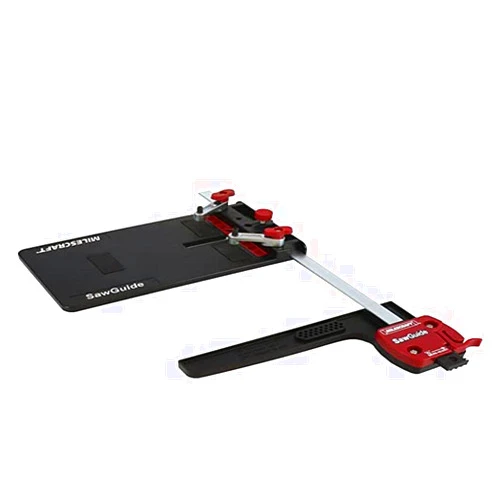 Milescraft 1403 Universal Saw Guide for Circular and Jig Saws Rip Guide Extends 14in Cuts Circles up to 24in