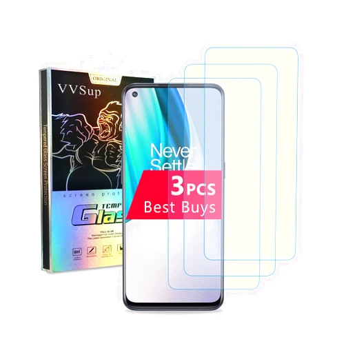 VVSup [3-Pack] Premium Screen Protectors Compatible for OnePlus Nord N10 5G 9H Ultra Clear Anti-Scratch Anti-Fingerprint Protective Film Tempered Glass OnePlus Nord N10 5G Screen Protector