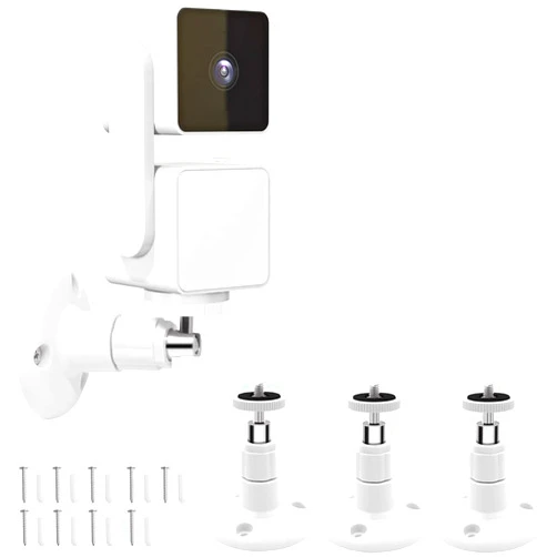 Pefecon Wall Mount for Wyze Cam Pan V3 and Wyze Cam V4 and V3 and Wyze Cam Outdoor, 3 Pack 360 Degree Swivel Adjustable Wall Mount Bracket for Wyze Outdoor Indoor Camera System (Wyze Camera is NOT Included)
