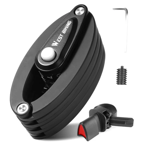 CYCLESPEED CHIMONA Bike Foldable Lock, 4-Digit Anti Theft Combination Bicycle Lock, Security Level 6 Heavy Duty Folding Bike Lock, 2.8 FT Strong Bicycle Locks, Bicycle Security Chain Lock with Bracket