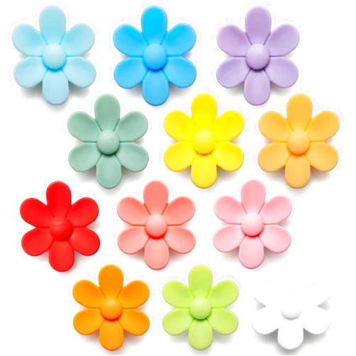 SUNURS 3D Solid Color Flower Cute Fridge Magnets for Locker, Colorful Strong Decorative Funny Refrigerator Magnets for Whiteboard, Kitchen, and Office (12 Pieces)