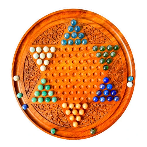 Handmade Wooden Chinese Checkers Board Game | 16