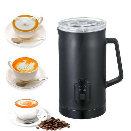 DIWEMI Milk Frother, Coffee Frother, 4-in-1 Milk Frother and Steamer, Automatic Warm and Cold Electric Frother, Hot and Cold Foam Maker and Milk Warmer for Coffee, Latte, Cappuccino, Macchiato,Hot Chocolate