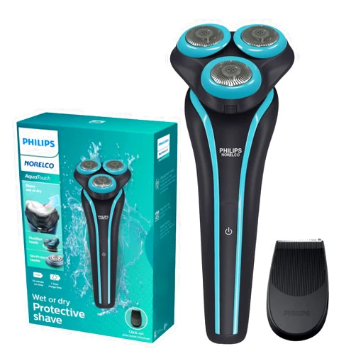 Philips Norelco Shaver for Men Series 7100, Rechargeable Wet & Dry Cordless Electric shavers for Men with Click-On Precision Beard Trimmer, Aquatouch Shaving Machine for Men face