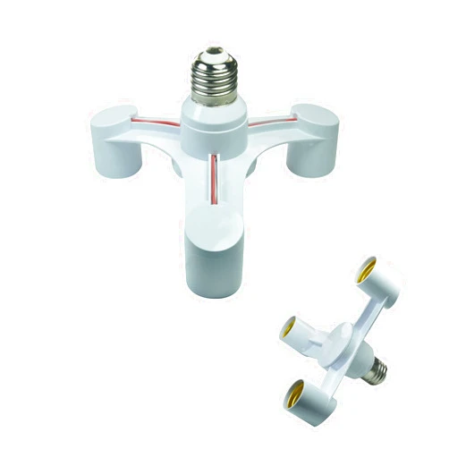 YCSSSD 3 in 1 E26/E27 Light Bulb Socket Splitter, Multi Light Bulb Socker Adapter, Standard LED Bulbs Lamp Base Holder Converter for LED,CFL Bulbs Home Commercial Lighting.