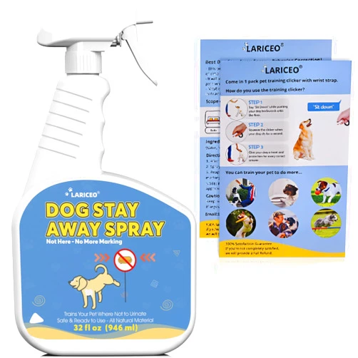 LARICEO 32oz Dog Stay Away Here No More Pee, Not Here Dog Spray for Dogs to Stop Peeing, Pet No More Marking for Indoors & Outdoor Use