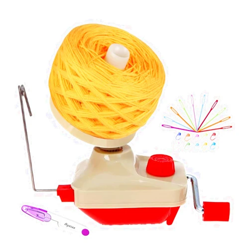 Ayasee Yarn Ball Winder, Ayasee Hands Operated Swift Yarn Fiber String Ball Wool Winder Machines for Family+10PS Knitting Stitch Markers+10PS Plastic Needles+1PS Scissors(22)