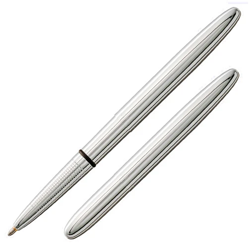 Fisher Space Pen Chrome Bullet Pen, Ballpoint, Brass, Black Ink, Gift Box